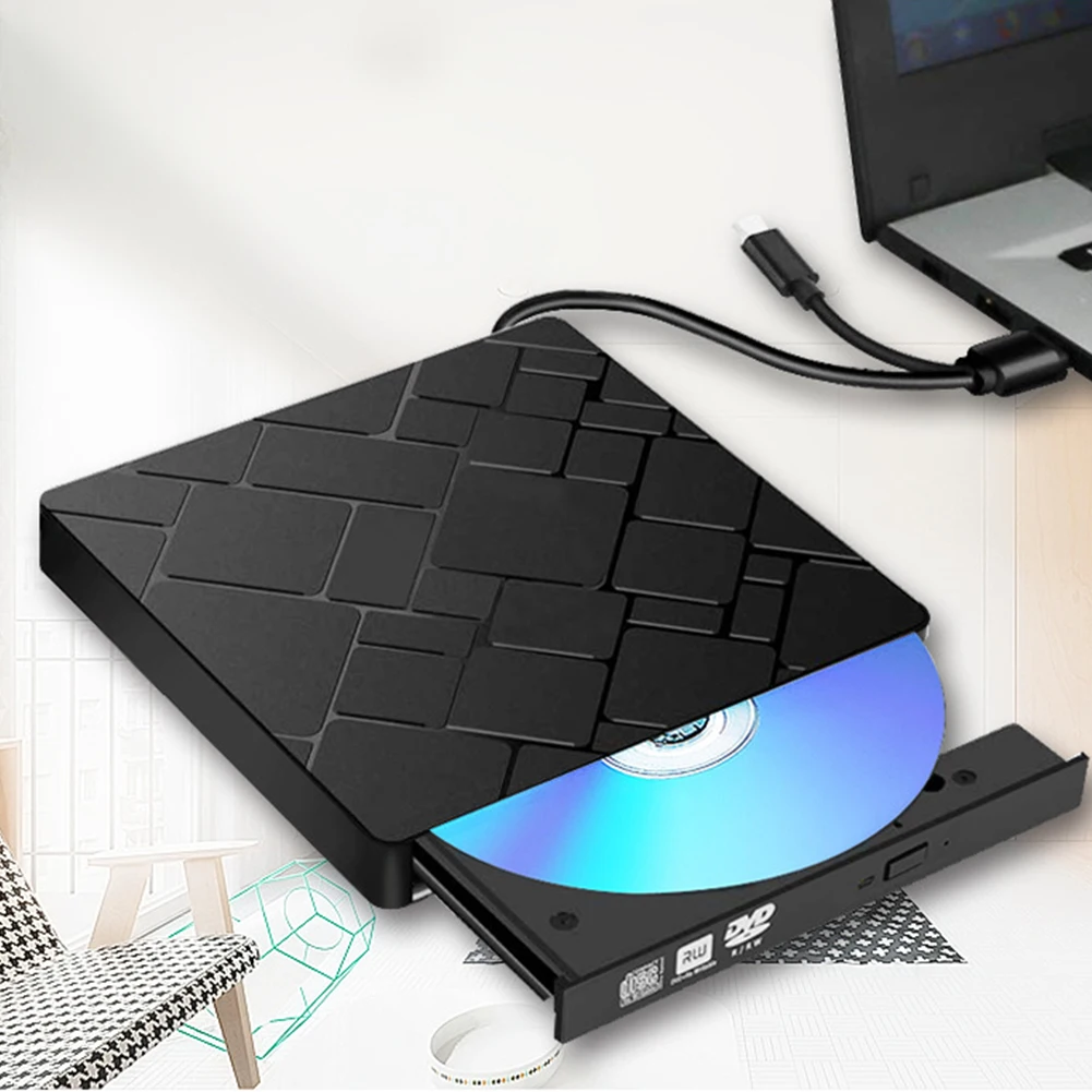 USB 3,0 DVD горелки внешний CD привод Тип C Rewriter портативный аксессуары Ультра Тонкий настольный считыватель компьютерный оптический плеер