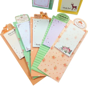 

1pack/lot Kawaii Flower Tower Deer standing style Memo pad Students Desk calendar design message sticky office school supplies