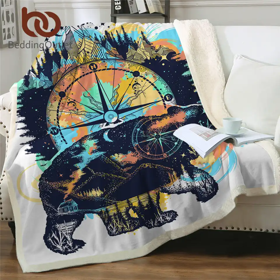 Beddingoutlet Bear Theme Blanket Soft Sherpa Plush Throw Blanket Compass Super Soft Fleece Blanket Woodland Funny Bedroom Decor Blankets Aliexpress Beddingoutlet Bear Theme Blanket Soft Sherpa Plush Throw Blanket Compass Super Soft Fleece Blanket Woodland Funny Bedroom Decor Blankets Aliexpress