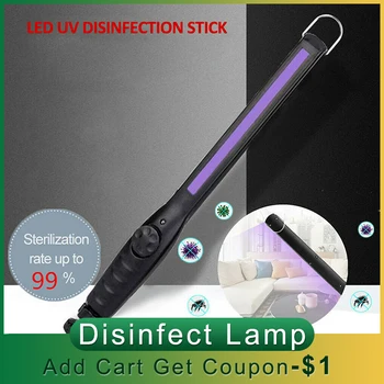

30 LEDs UV Sterilizer Lamp Portable Ultraviolet UV Disinfection Lamp For Home Office Rechargeable Sterilizer Light Tube