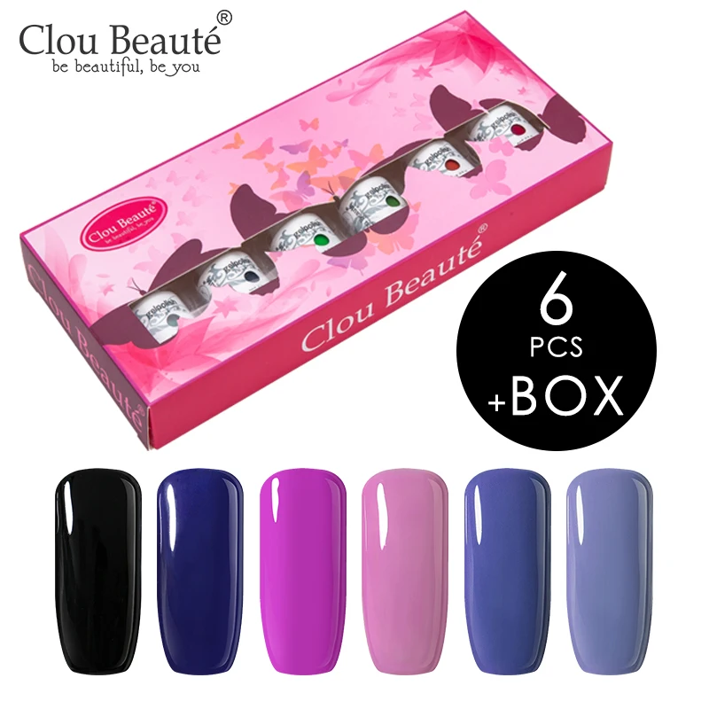 Clou Beaute набор Подарочная коробка из 6 штук Гель-лак для ногтей 85 цветов для ногтей замачиваемый УФ светодиодный маникюрный лак Vernis полуперманентный - Цвет: ZH27