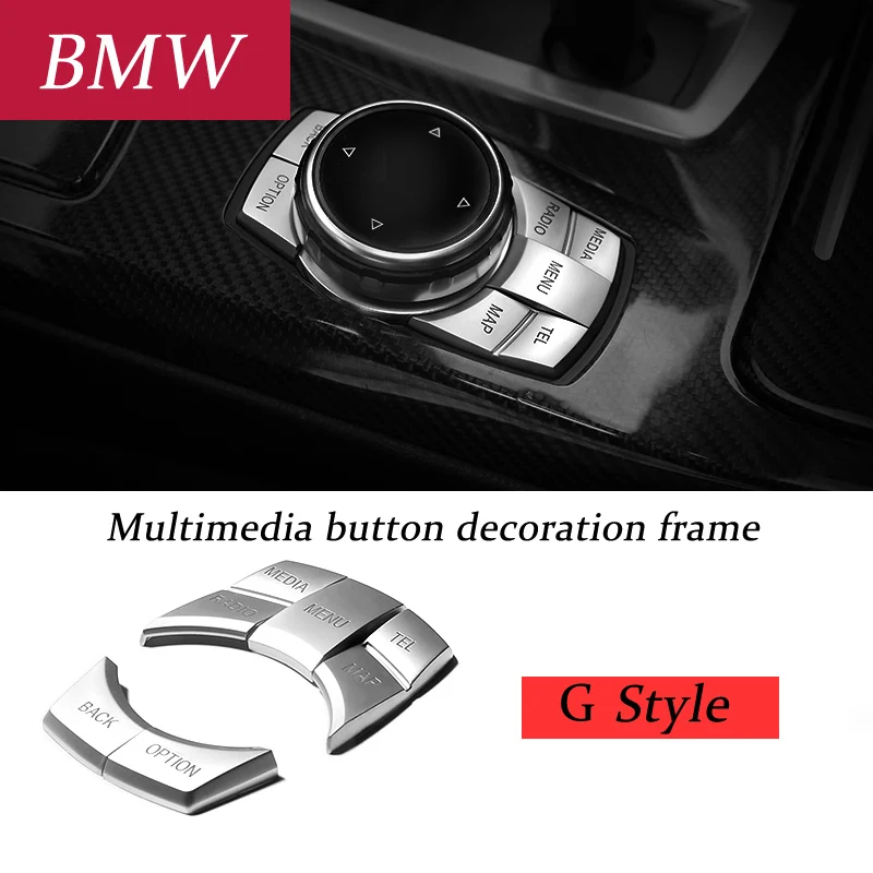 Кнопок автомобильных мультимедиа-систем iDrive(декоративные наклейки для BMW X1 X3 X5 X6 F30 E90 F32 F10 F20 F01 F34 GT Z4 F15 F16 F25 E70 E7 - Название цвета: G