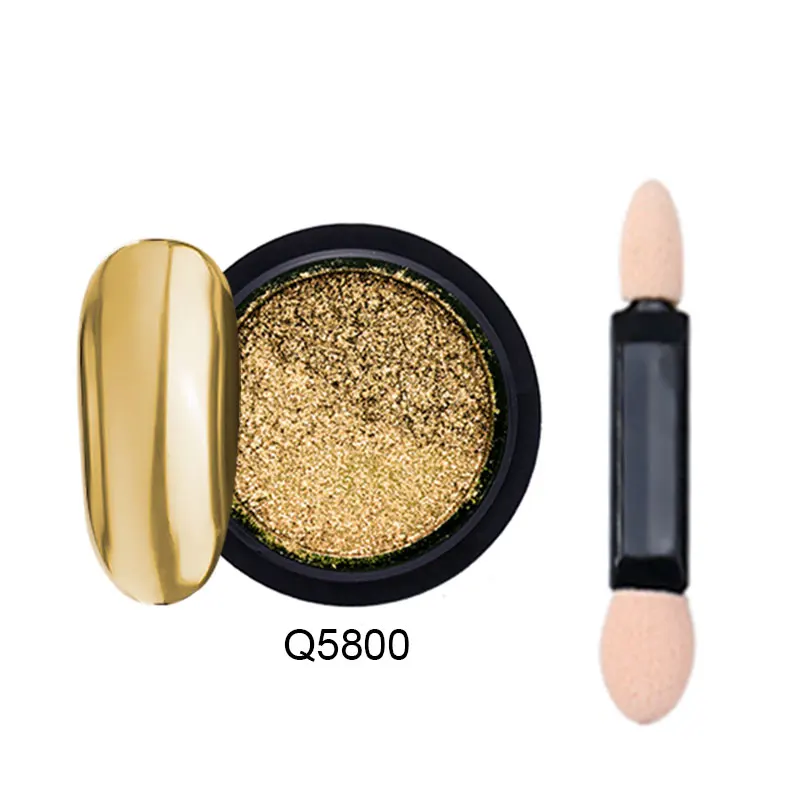 0.2g Q5800 SAVILAND Bubble Nails розовое золото зеркальный порошок «Волшебное зеркало» блеск для ногтей порошок блестки хром DIY для украшения ногтей - Цвет: 0.2g Q5800