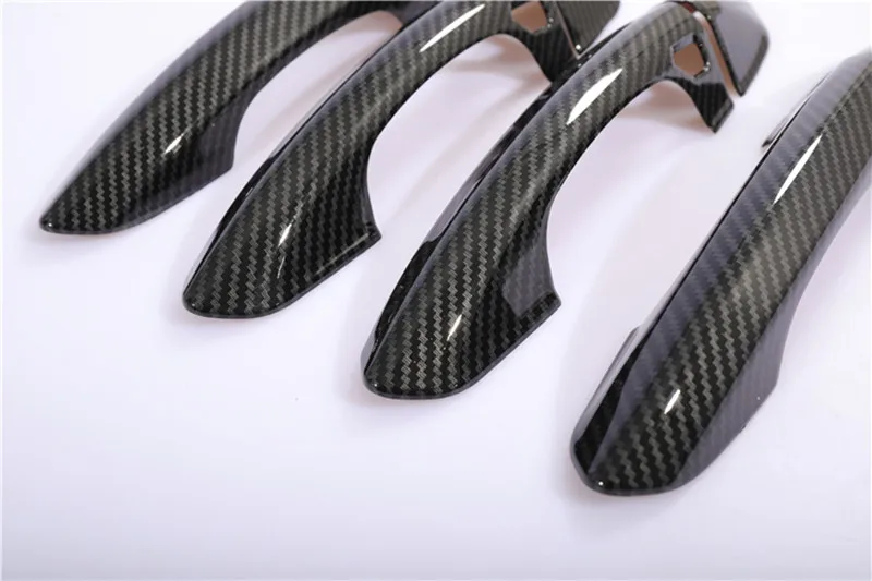 Carbon Fiber Printed Car Exterior Door Handle Cover Bowl Moulding Trim for Ford Mondeo 2013