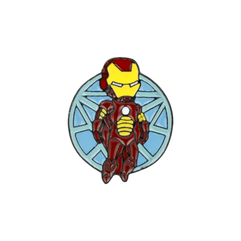 Мстители Капитан Америка Тор Броши комиксы Marvel Железный человек Тони Старк я люблю тебя 3000 эмаль значок для женщин и мужчин нагрудные булавки - Окраска металла: red