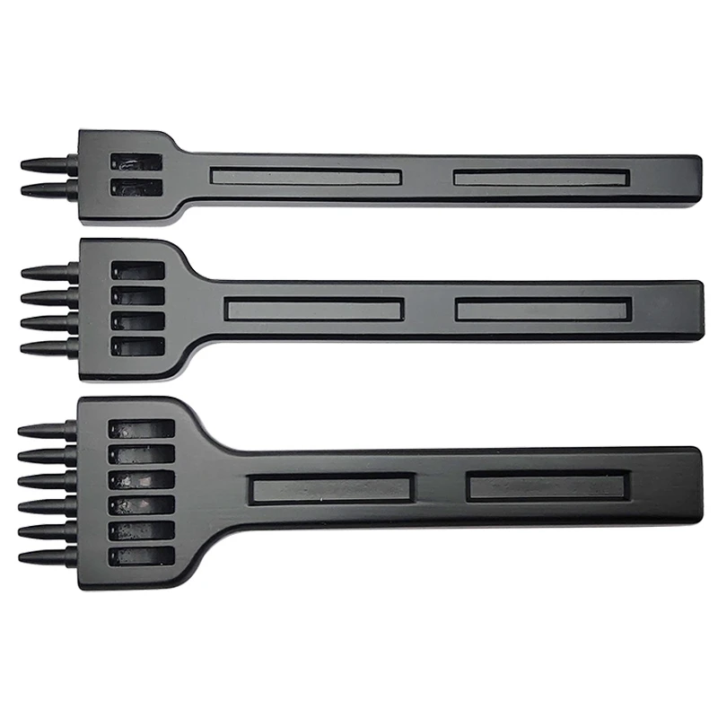 Alloy Steel DIY Leather Tool 4Mm Set Row Punch / Belt Punch Round Punch / Diamond Hand Punch Leather Stitching Punching Tool