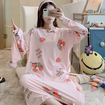 

100% cotton nightdress women spring autumn nightgowns female long sleeve sleep dress women's nightshirt M-XL
