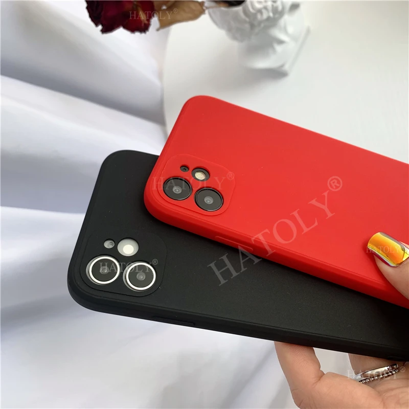 Для iPhone 12 Pro Max противоударный чехол бампер ярких цветов для мини XR XS SE 2020|Бамперы| |