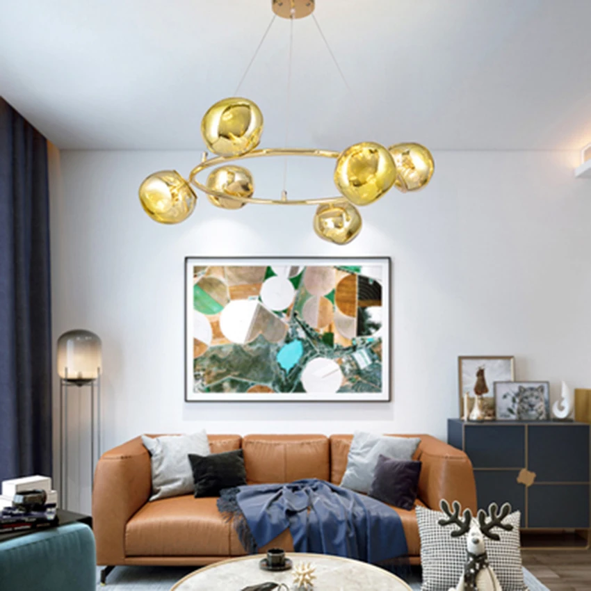 

Nordic LED Living Room Chandelier Lighting Creative Chandelier Cafe Bar Loft Restaurant Bedroom Study Decoration Light Fixtures