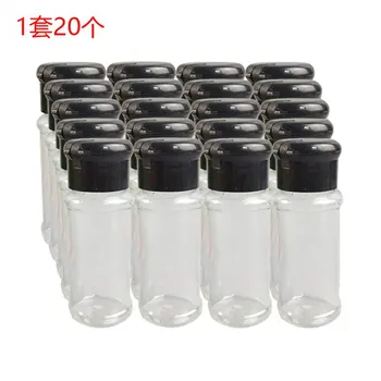 

20Pcs/Set 100Ml Spice Salt Pepper Shakers Black Seasoning Jar Can Pepper Bottle Barbecue Condiment Kitchen Gadget Tool