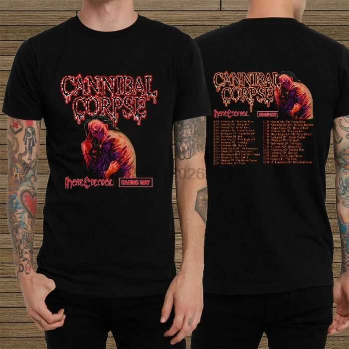 Новая футболка унисекс Cannibal Corpse Hate Eternal Harms Way с туром |