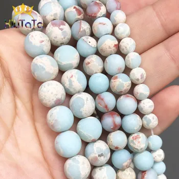 

Natural Stone Matte Dull Polish ShouShan Stone Snakeskin Jaspers Beads For Jewelry Making DIY Bracelet Earrings Accessories 15''