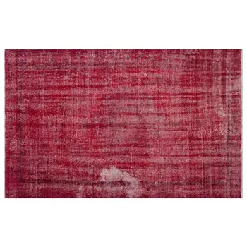 

Handmade Red Vintage Overdyed Turkish Area Rug 158x257 Cm-5'2''X8'5''