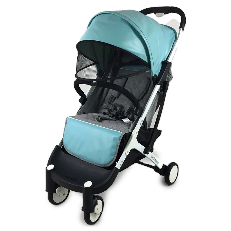 Day Sky Blue YOYAplus A09 складной четырехколесный амортизатор детская коляска - Цвет: Day Sky Blue
