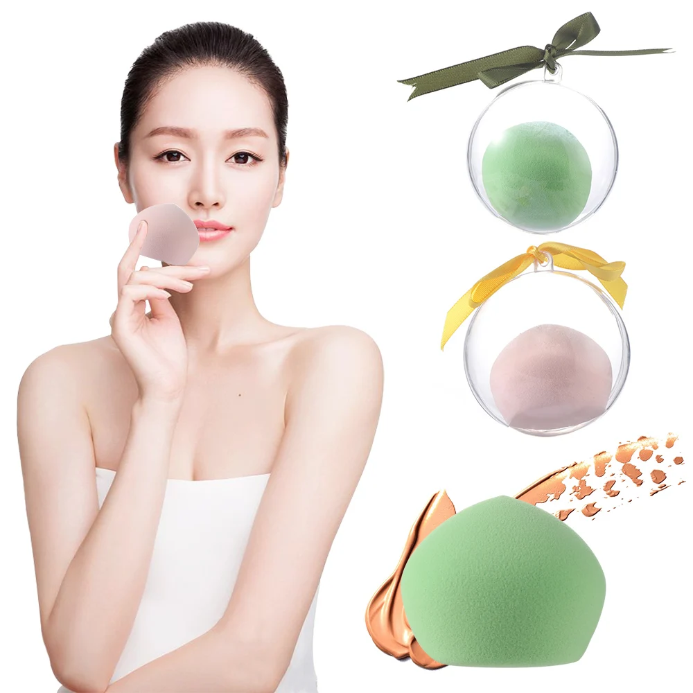 1 шт., модные новые мини персики, косметическая губка, блендер, пуховка для лица, Тональная основа, пудра, крем, спонжи для смешивания, инструменты для макияжа