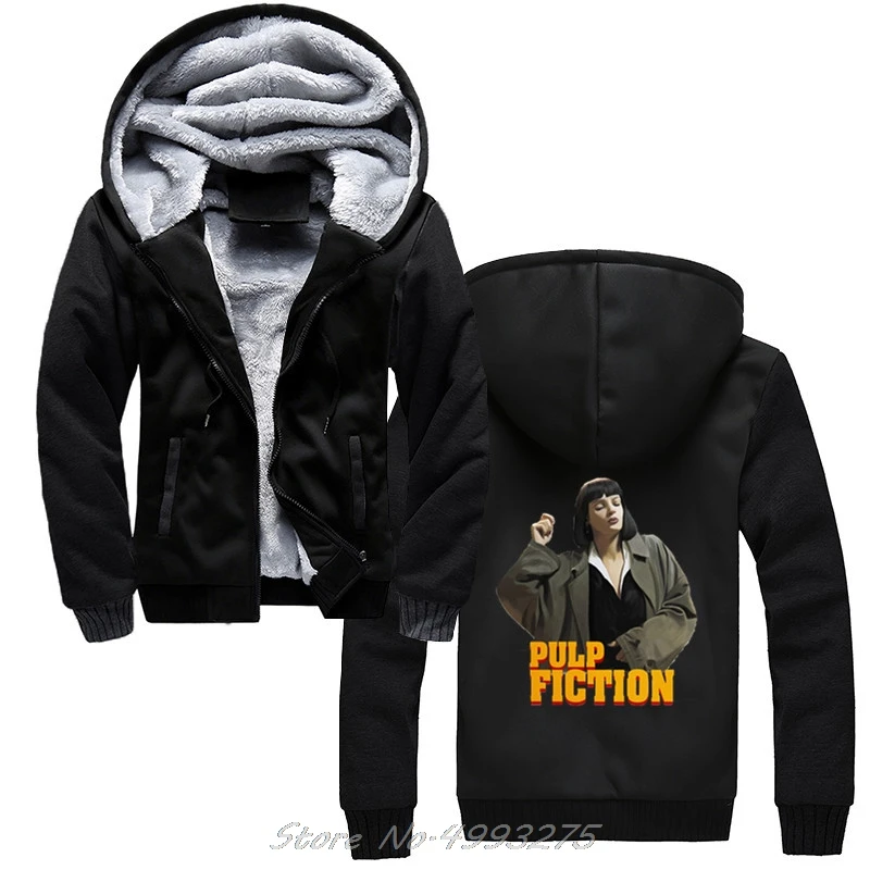 Pulp fiction толстовки новые мужские в стиле хип-хоп с принтом для девочек Harajuku модная шерстяная куртка с подкладкой утепленные толстовки