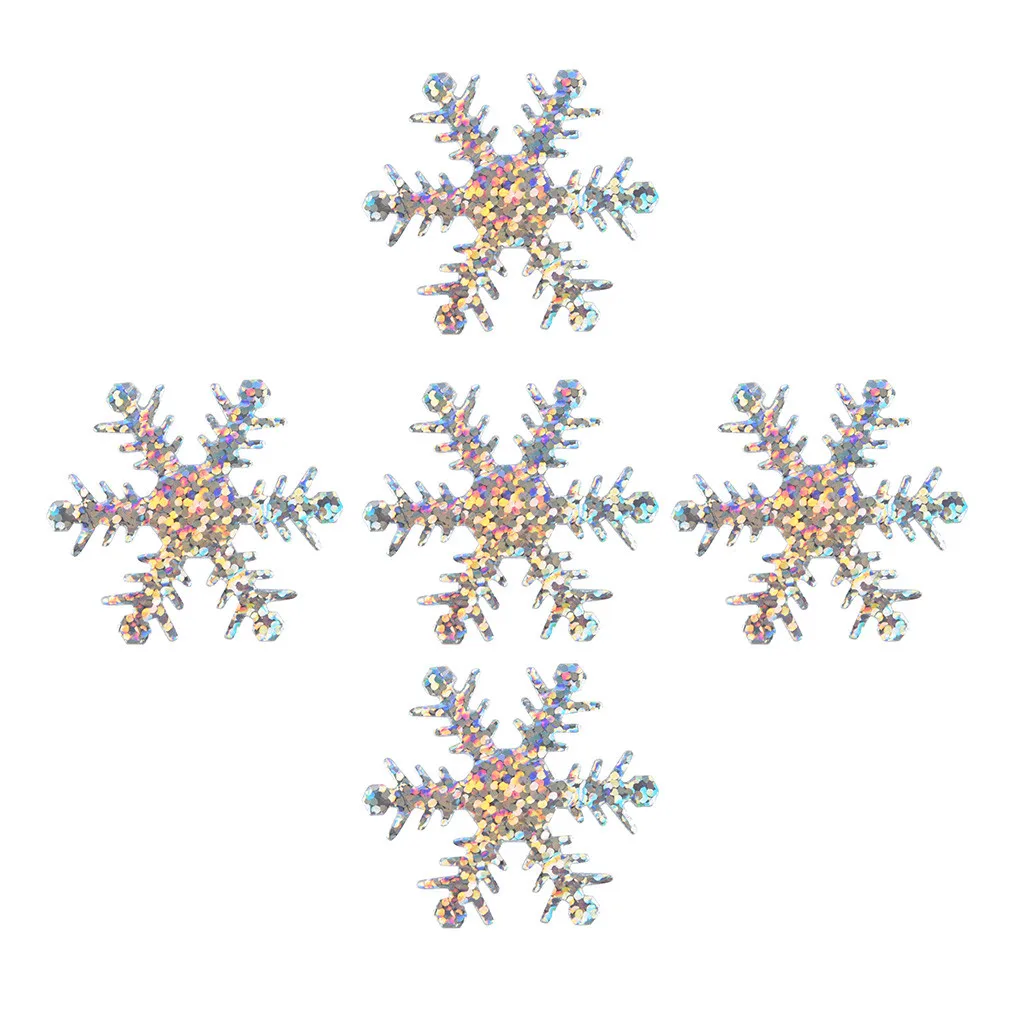 100pc Gold Silver Cloth Christmas Snowflake Confetti Christmas Decoration 4cm новогодние украшения Adornos De Navidad год