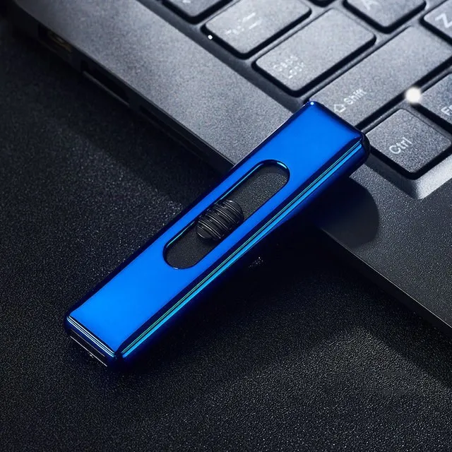 1 шт. EDC USB электронный двухсторонний зажигание сигарет светильник er светильник вес светильник er без газа светильник er плазменный дуговой светильник er - Цвет: Синий