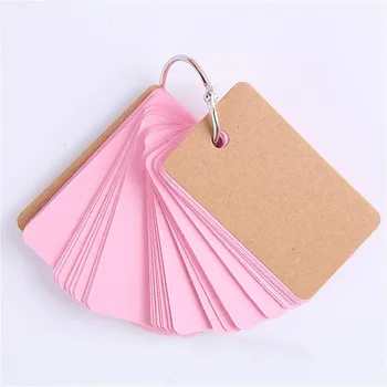 

Loose-leaf Blank Kraft Paper Notepad Word Study Card Portable Memo Pad school office supply Gift for kid Creative