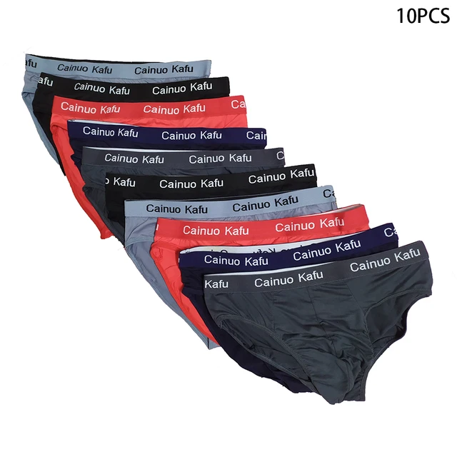 10Pcs Fashion Men's Panties Mens Briefs Underwear Men L-5XL Size Briefs Bikini Pant Men Comfortable Sexy Slip U Underpants Hot 1