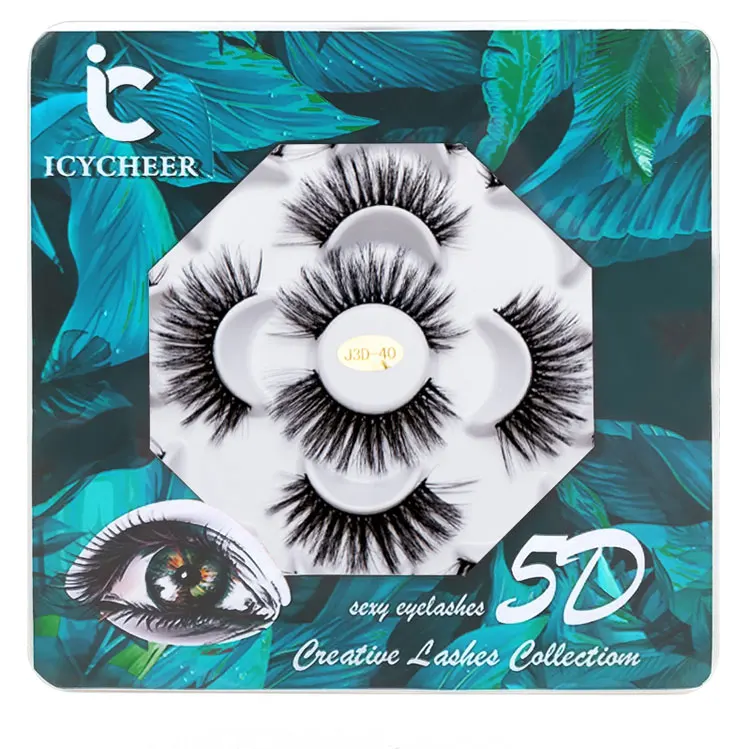 ICYCHEER 7 пар 3D норковые ресницы натуральные накладные ресницы пышный объем высокое качество накладные ресницы для наращивания ресниц шелковые ресницы