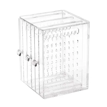 

Transparent Women Jewelry Display Shelf Practical Desktop Earrings Holder Storage Container Rack Display Dropshipping