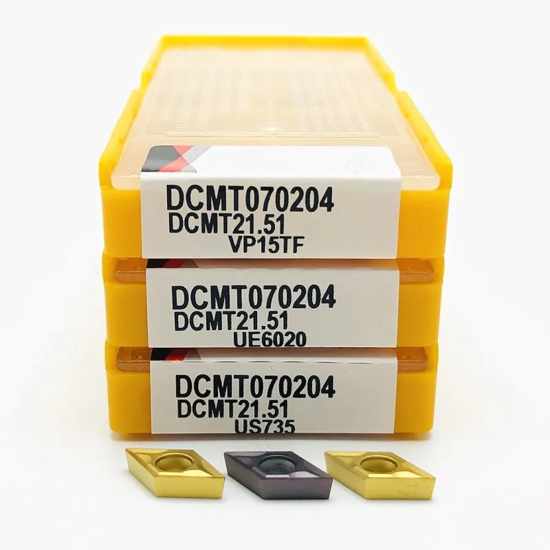 Твердосплавный инструмент DCMT070204 DCMT11T304 DCMT11T308 токарный с ЧПУ DCMT 070204 из твердого