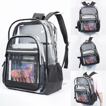 

2019 Newest Hot Transparent Backpack See Through Backpacks Work School Travel Clear Bags Fashion Crossbody Bag PVC Waterproof