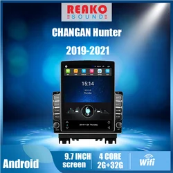 Autorradio con GPS para coche, reproductor Multimedia con pantalla Tesla de 2019 pulgadas, navegador, Unidad Principal estéreo, Android, para CHANGAN Hunter 2021 9,7