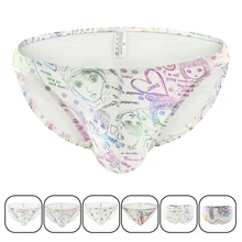 Нижнее белье с принтом, хипстерские мужские хлопковые трусы, сексуальное мужское нижнее белье, удобные цветные трусы, нижнее белье, Calzoncillos Hombre