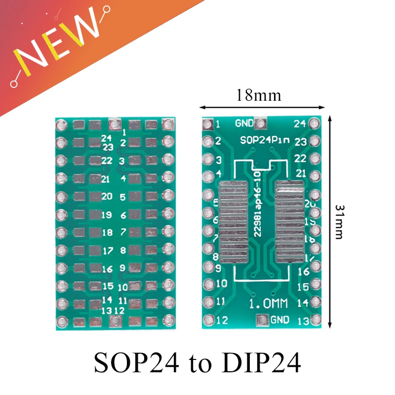 10/5 шт. SOIC24 TSSOP24 SSOP24 SO24 SOP24 поворотный DIP24 IC адаптер гнездо/плата адаптера PCB