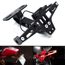 Универсальный мотоцикл номерной знак рамка Кронштейн с светодиодный сигнал кронштейн для поездок на мотоцикле Ducati 749 999 1098 1198 S R 749/S/R 999/S/R 1198 S