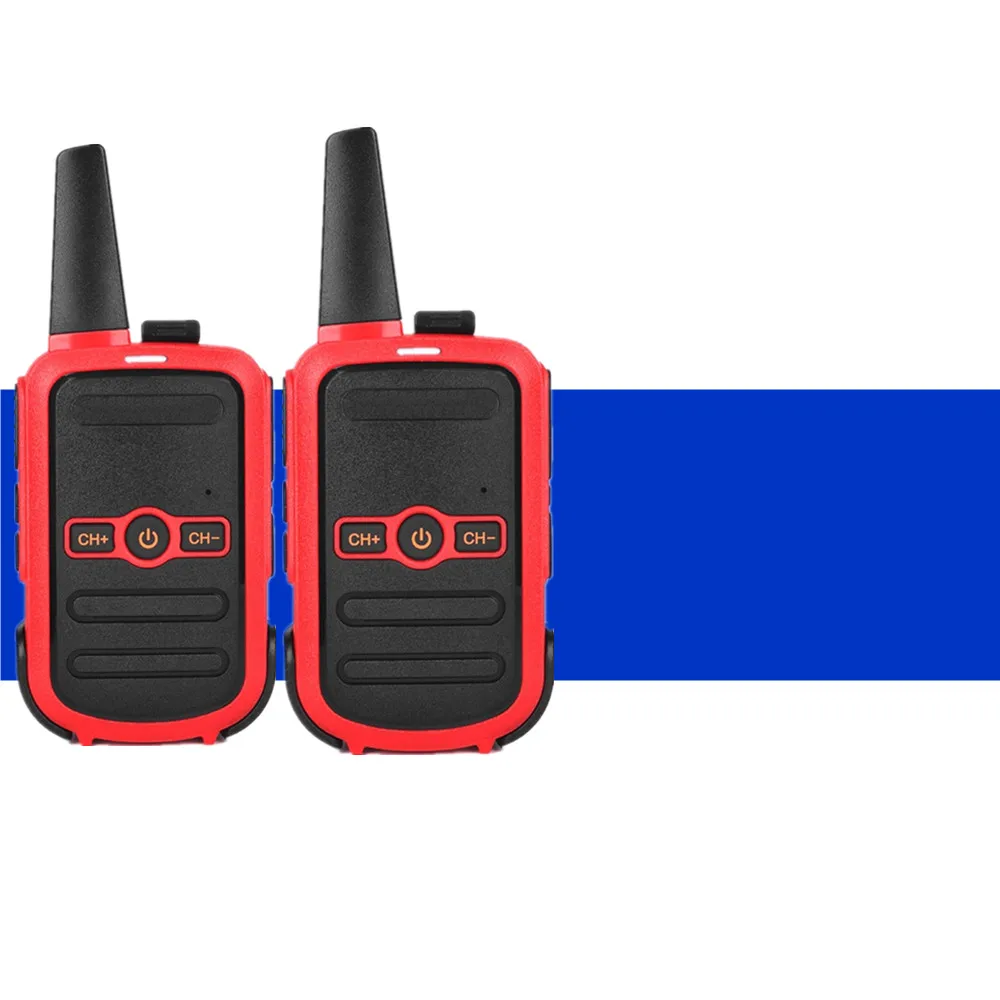 2 шт Мини Портативная портативная рация 8 Вт высокомощный двухсторонний радиоприемопередатчик HF 400-470 МГц 1500 мАч большой аккумулятор - Цвет: Красный