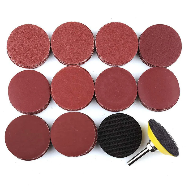 Backer Pad Drill Adapter 60Pcs 4Sanding Disc Sandpaper Hook Loop 100-2000Grit