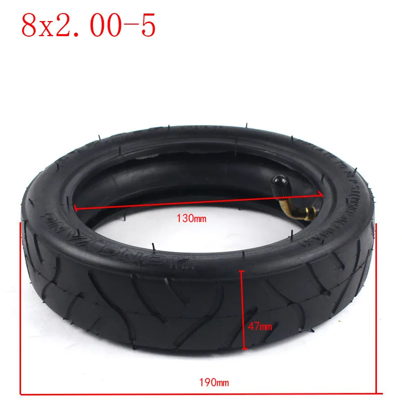 outer tire Высокая производительность 8X2. 0-5 трубчатая шина для электрического скутера детская тележка 8 дюймов шина 8*2,00-5 камера шины - Цвет: outer tire