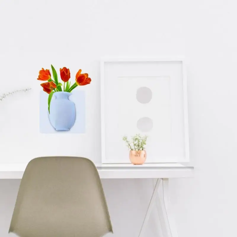 Креативные 3D DIY ваза цветы наклейки на стену креативные художественные для