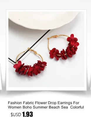 \ Модные желтые серьги-кольца цветок для женщин девочек BOHO кристалл лепесток сплава серьги золотой цвет Летний пляж кисточкой ювелирные изделия