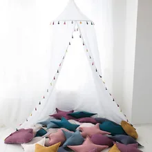 Висячие детские постельные принадлежности Круглый купол кровать украшение покрывало москитная сетка занавеска домашняя кровать кроватка палатка дышащий