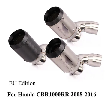 

CBR 1000RR Motorcycle Exhuast System Whole set Pipe Mid Connect Pipe Exhaust Muffler Tail For Honda cbr1000rr 2008-2016 SliP On