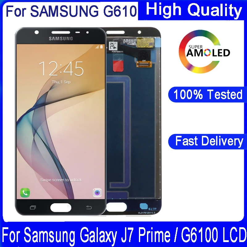 Для SAMSUNG Galaxy J7 Prime LCD сенсорный экран G610 G610F/M on7 2016 5 ''оригинальный DisplayTouch