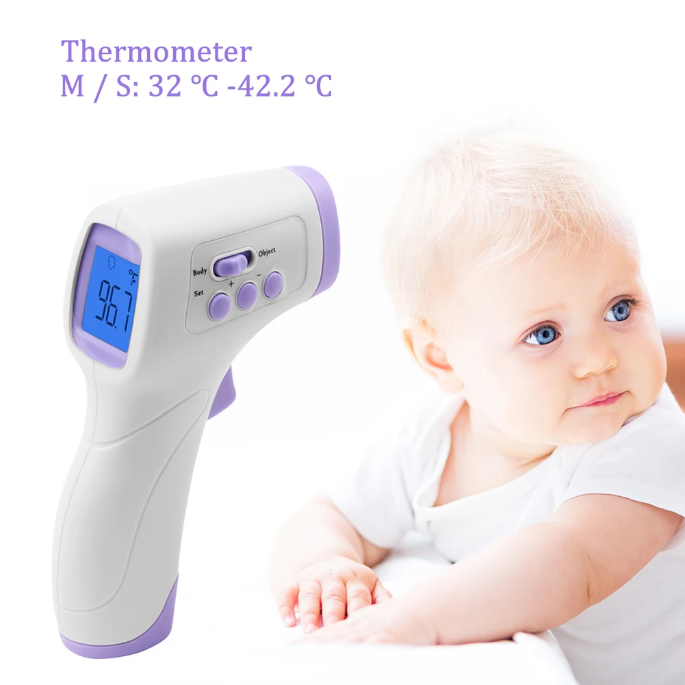 

Non-Contact Digital Infrared Thermometer Portable Handheld Electronic Baby Adult Body Forehead Ear Temperature Meter Pyrometer