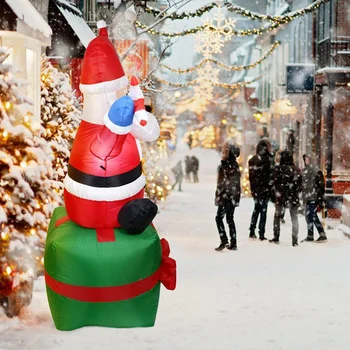 

Cute Inflatable Santa Claus Outdoors Christmas Decoration Yard Arch Ornament for Garden XH8Z