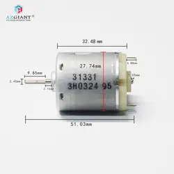 Абсолютно Новый JOHNSON 365 двигатель постоянного тока 12V 4800 об/мин 28*32,5mm щетка углеродная мотор