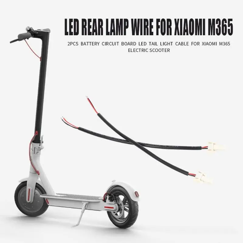 2pcs LED Battery Tail light cable for Xiaomi M365 Electric Scooter Lightweight Circuit Board Tail Light Cable