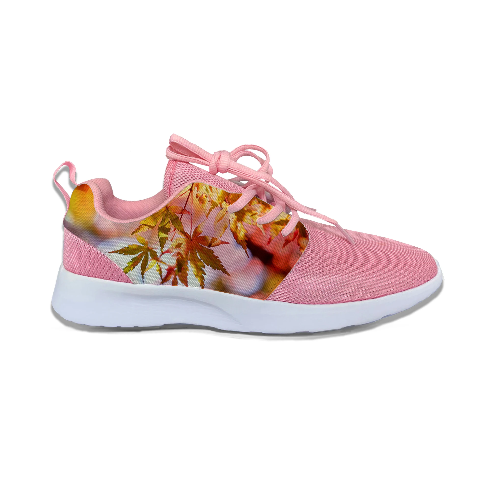 Модные милые забавные классические детские спортивные кроссовки с рисунком кленового листа; повседневные дышащие кроссовки с 3D принтом; подарок для мальчиков и девочек - Цвет: Maple leaf3