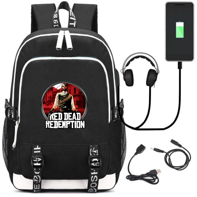 Style 5 Venom отличная игра рюкзак сумка рюкзак w/USB модный порт и замок/наушники Аниме Книга школьный ноутбук подарки - Цвет: Style 5