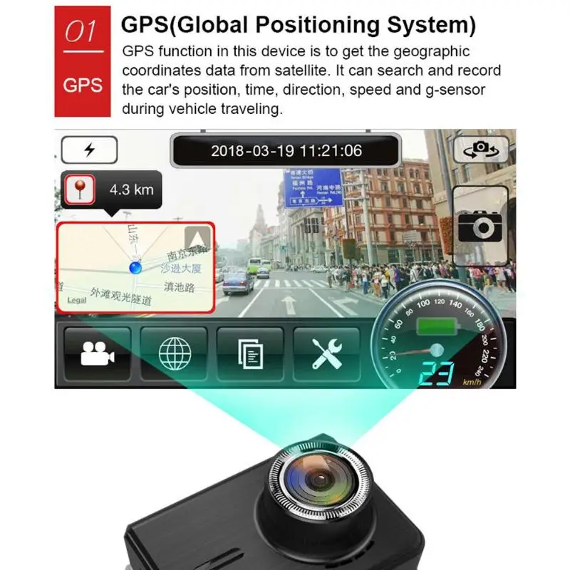 T658 Автомобильный видеорегистратор камера 1080P Fhd 170 градусов объектив Starlight Dash Cam видео рекордер поддержка Wi-Fi подключение