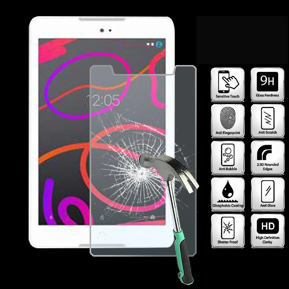 

For Bq Aquaris M8 Tablet Tempered Glass Screen Protector Cover Explosion-Proof Anti-Scratch Screen Film