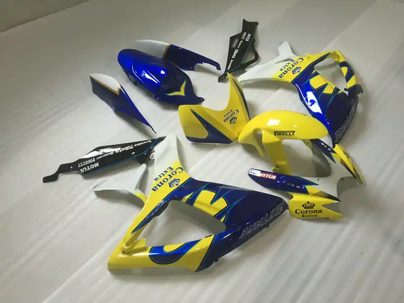 Набор обтекателей для литья под давлением GSXR600 750 06 07 K6 GSXR750 2006 2007 Желтый Синий ABS