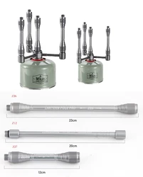 Gas Lamp Extension Pipe Outdoor Wild Camp Light Converter Lengthening Rod Can Light Aluminum Alloy Connection Gas Tank